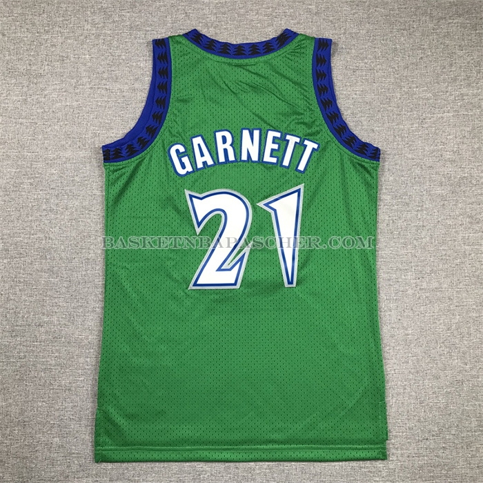Maillot Enfant Minnesota Timberwolves Kevin Garnett NO 21 Hardwood Classics Throwback 1997-98 Vert